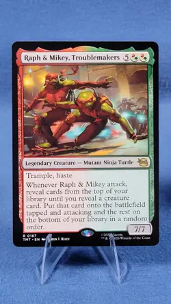 Raph and Mikey Troublemakers Regular NON-foil NM TMT 167 Mtg TMNT 🔮 B* - Image 1