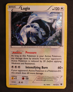 Lugia 78/124 - Pokemon Card Tcg - Fates Collide Cracked Ice Holo - MP - Image 3