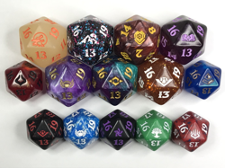 14 mtg Spindown Dice lot - Each is different - Game Dice d20 - Magic Dice - Image 1