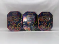 3 x Pokemon TCG Mega Charizard ex Tin X Brand New & Sealed - Image 1