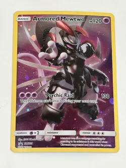 Pokemon TCG Armored Mewtwo SM228 Sun & Moon Promo Holo English 2019 (Played) - Image 2