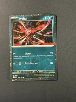 Pokemon Mega Evolution Yveltal Stamped Card 088/132 GameStop - Image 1