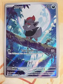 Pokemon TCG Zorua 142/086 Sv11w: White Flare Holo Illustration Rare Card - Image 1