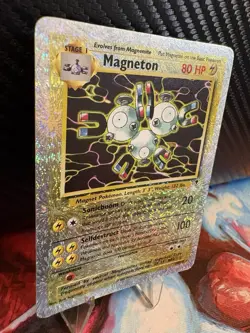 Pokemon Magneton 28/110 Legendary Collection Reverse Holo Rare MP WOTC - Image 3