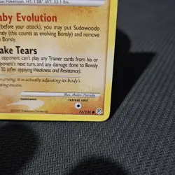 Bonsly Pokemon TCG Diamond And Pearl Common Card #71/130 - Image 3