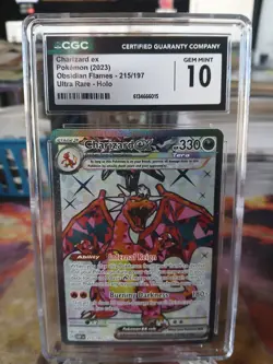 Charizard EX 215/197 Pokemon Obsidian Flames Ultra Rare Holo CGC 10 Gem Mint - Image 1
