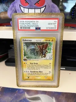 2006 POKEMON EX HOLON PHANTOMS #9 KABUTOPS-HOLO PSA 10 - Image 1