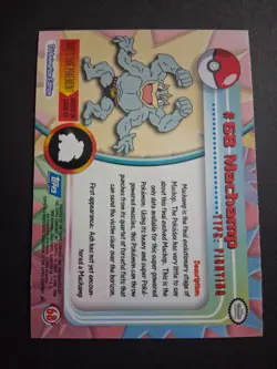 LP #68 Machamp Pokemon 1999 Topps TV Animation Edition Series 1 Blue Logo 1 - Image 2