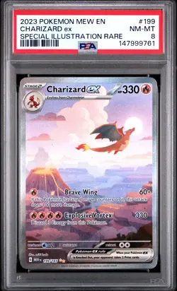 2023 Pokemon SV 151 199 Charizard EX Special Illustration Rare PSA 8 147999761 - Image 1