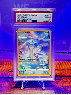 2023 POKEMON SWORD & SHIELD CROWN ZENITH #GG05 LAPRAS FULL ART PSA 10 - Image 1