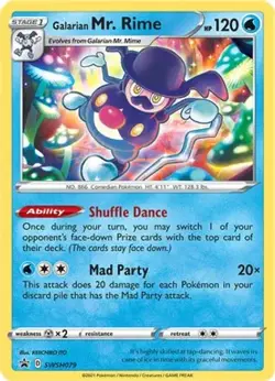 Galarian Mr. Rime SWSH079 Holo Promo Sword & Shield Promo Pokemon Holo Near Mint - Image 1