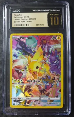 Pokemon SWSH Crown Zenith Pikachu #160/159 CGC 10 PRISTINE Gold Label Art 🔥 - Image 1