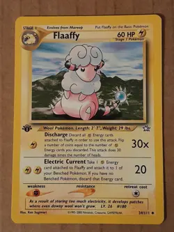 Pokemon Flaaffy 34/111 Neo Genesis 1st Edition LP See Pictures - Image 1