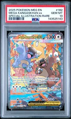Pokemon Mega Evolution Mega Kangashkhan Ex #182 Special Illustration Rare PSA 10 - Image 1