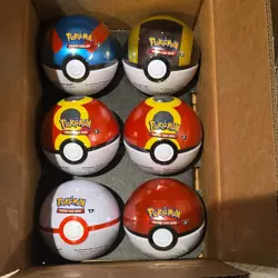 Pokemon Poke Ball Tin Collection 1 Sealed Multicolor Pokemon TCG - Image 1