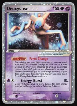 2005 Pokemon Deoxys ex Normal Forme 97/107 Holo With Swirl 🌀 HP - Image 1