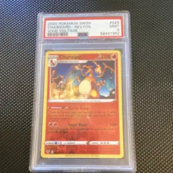 Pokemon Charizard Rare Reverse Holo Swsh04 Vivid Voltage 025/185 PSA 9 English - Image 1