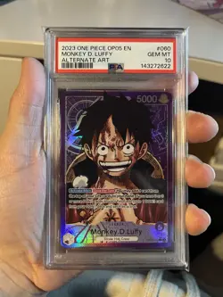 Monkey D.Luffy Awakening of the new Era OP-05 #060 Alt Art PSA 10 One Piece - Image 1