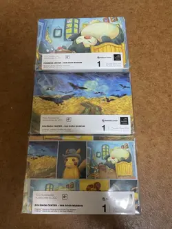 Pokemon TCG, Van Gogh Museum Pikachu Double Deck Box Set of 3 - Japan New unused - Image 1