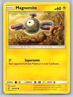 Magnemite #58/236 SM - Unified Minds Common - Pokemon Cards E14 - Image 1