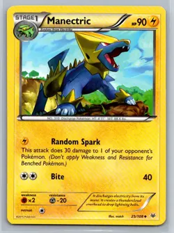 Manectric #25/108 XY - Roaring Skies Uncommon - Pokemon Cards E14 - Image 1