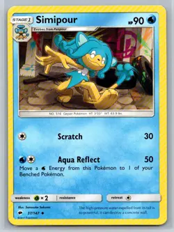 Simipour #37/147 SM - Burning Shadows Uncommon - Pokemon Cards E12 - Image 1