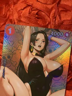 BOA HANCOCK ONE PIECE BUNNY X Goddess Anime Holo ACG Girl Card Black - Image 2