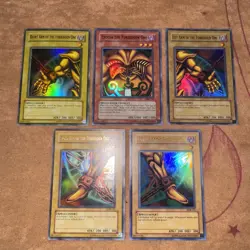 🔥 YUGIOH Exodia The Forbidden One SET (5 PIECES) ORIGINAL 2002 LOB-124 VLP/NM - Image 1