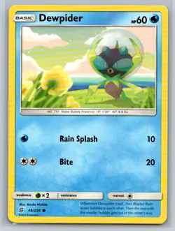 Dewpider #48/236 SM - Unified Minds Common - Pokemon Cards E11 - Image 1