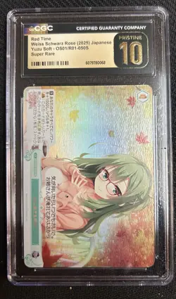 2025 Weiss Schwarz Rose Japanese Yuzu Soft Red Time SR #R01-050S CGC 10 PRISTINE - Image 1