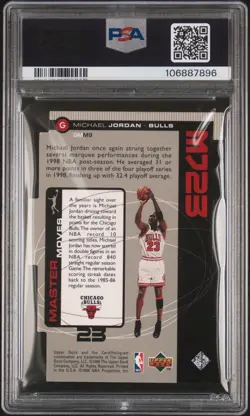 Michael Jordan 1998-99 Upper Deck MJ23 Access Quantum Silver #M9 13/23 PSA 8 - Image 2