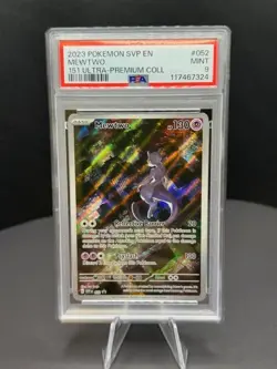 2023 POKEMON SVP EN-SV BLACK STAR PROMO 151 ULTRA-PREM COLL #052 MEWTWO PSA 9 - Image 1