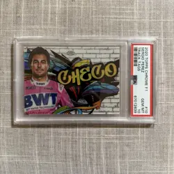 2020 TOPPS CHROME FORMULA 1 TRACK TAGS #10 SERGIO PEREZ TRACK TAGS PSA 10 - Image 1