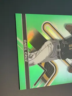 2022 Topps Finest Oneil Cruz Rookie #16 Green Refractor /99 Pirates RC - Image 3