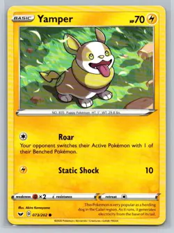Yamper (073) #073/202 SWSH01: Sword & Shield Base Set Common - Pokemon Cards E14 - Image 1