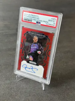 Panini Prizm EPL 2023-24 Peter Schmeichel Red Stars auto PSA 10 Pop 4 - Image 1