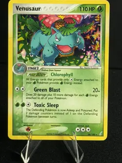 Venusaur - 28/100 Crystal Guardians Holo Rare Pokemon - LP - Image 3