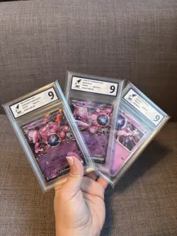 Bundle 3 MewTwo Pokemon Card Slabs Bundle RKT Graded 9 English Japanese - Image 1