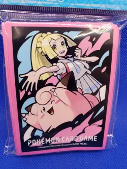 Lillie and Clefairy Pink Card Sleeves 64ct Pokemon Center Japan US SELLER - Image 2