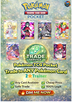 ⚡FAST TRADE⚡ Pokemon TCG Pocket | Trade to ANY 2⭐ Card - Image 1