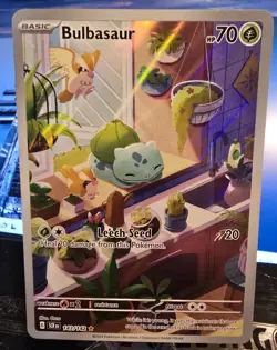 Pokemon TCG Bulbasaur Illustration Card Stellar Crown 143/142 NM - Image 1