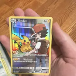 Pikachu Secret Rare Holo 241/236 Sm-Cosmic Eclipse 70 HP Volt Tackle Card - Image 1