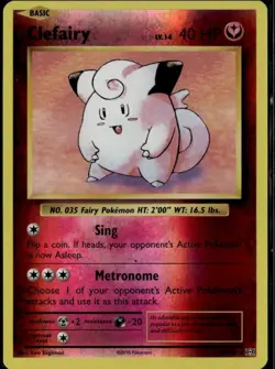 Clefairy Holo Rare XY Evolutions 63/108 Fairy Reverse Holo Pokemon Card - Image 1