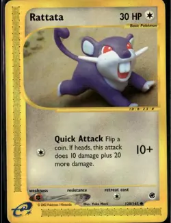 Rattata Common Expedition 128/165 Colorless Normal Pokemon Card - Image 1