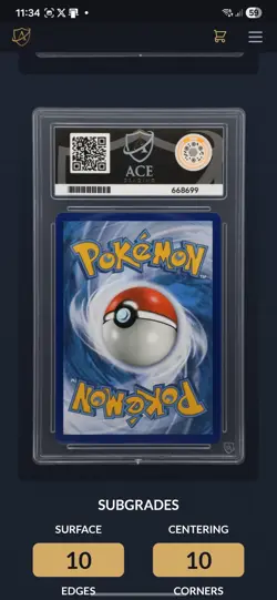 ACE 10 Reshiram Charizard GX Ultra Rare Unbroken Bonds 20/214 Ace Label - Image 4