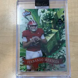 Wild Card Splat Fernando Mendoza Rookie PRC Serial Numbered 2/4 Football 2025 - Image 1