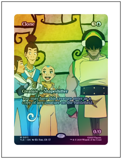 1x Clone, 0011 Avatar, Borderless Art Foil, Magic MTG NM - Image 1