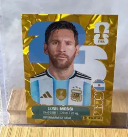 Lionel Messi #ARG 17 Panini FIFA World Cup 2026 GOLD Sticker — Exclusive Edition - Image 1