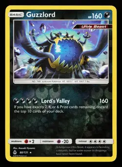 Guzzlord 80/131 Reverse Holo Rare Forbidden Light Pokemon Card - Image 1