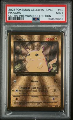 2021 POKEMON CELEBRATIONS ULTRA-PREMIUM COLLECTION #58 PIKACHU PSA 9 - Image 2